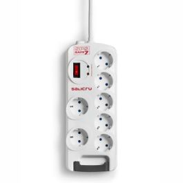 Regleta con interruptor Salicru SAFE 7/ 7 Tomas de corriente/ Cable 1.8m/ Blanca Precio: 29.49999965. SKU: S5600949