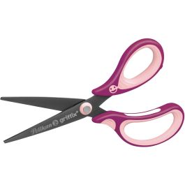 Pelikan griffix Schulschere spitz Rechtshänder SweetBerry Blister - Tijeras Escolares para Niños, Diestros, Corte Recto, Mango Ergonómico, Rosa