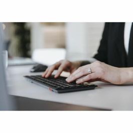 Cherry KW 9200 MINI Teclado Compacto Inalambrico 2.4GHz, Bluetooth 5.0 y con Cable Recargable Negro