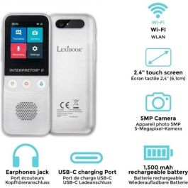 Lexibook Interpretor 2 Traductor de voz instantáneo AI 137 idiomas con cámara, portátil Wi-Fi y traducción vocal 47 idiomas Precio: 173.5000003. SKU: B1JH6F4WWW