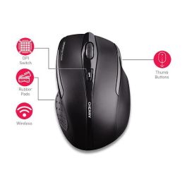 Cherry MW 3000 Ratón Inalámbrico 2.4 GHz, 5 Botones, Sensor 1000/1750 DPI, Ergonomía para Diestros, Receptor Nano USB, Negro
