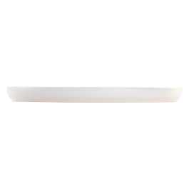 DKD Home Decor Plato Horeca Gres Esmaltado Beige Blanco 27x2x27 cm (4 Unidades) Apto para Microondas y Lavavajillas