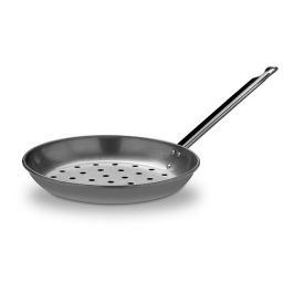 Vaello Sartén asador para castañas Ø28 cm, acero pulido laminado en frío, cromado