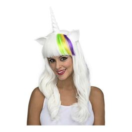 My Other Me Peluca larga Unicornio Blanca Multicolor, ideal para Disfraces, Carnavales y Fiestas infantiles. Poliéster. Edad 3+ años. Precio: 9.89000034. SKU: S8604687
