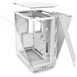 NZXT H6 Air Flow Midi Torre PC Blanco con 3 Ventiladores 120mm, Soporte ATX/microATX/Mini-ITX, Vidrio Templado - CC-H61FW-R1