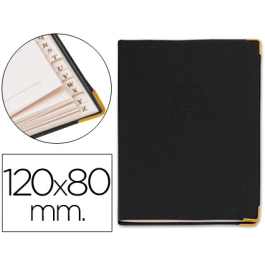 Q-connect Listín Telefónico con Tapa Flexible y Cantonera Dorada, 120x80 mm