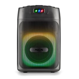 NGS Wild Club - Altavoz Bluetooth Portátil, 80W, Karaoke, Luces Láser y LED, TWS, Batería Recargable, AUX/USB/TF, Negro
