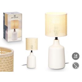 Lámpara de Sobremesa Blanco Roto Redonda Alta Giftdecor 14x34x14 cm - Cerámica, Papel, Metal, Plástico (12 Unidades) Lámpara de Sobremesa Blanco Roto Redonda Alta Giftdecor 14x34x14 cm - Cerámica, Papel, Metal, Plástico (12 Unidades)