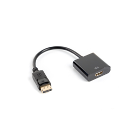 Lanberg Adaptador DisplayPort Macho a HDMI Hembra con Cable 10 cm, 1920x1200 1080p 60Hz, Versión 1.2, Negro Precio: 6.69000046. SKU: S5604057