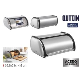 Quttin Panera de Metal con Tapa - 35.5 cm Largo x 23 cm Ancho x 14.5 cm Alto (6 Unidades)