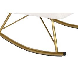 DKD Home Decor Sillón Mecedora Scandi Borreguito Poliéster Metal Blanco Dorado 73x75x97 cm DKD Home Decor Sillón Mecedora Scandi Borreguito Poliéster Metal Blanco Dorado 73x75x97 cm