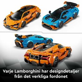 LEGO 77238 Speed Champions Lamborghini Revuelto y Huracán STO, Coche de Juguete, Set de Construcción 607 Piezas, 10+ Años