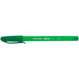 Paper Mate Bolígrafo Inkjoy 100 Cap Triangular Verde Caja 50 Ud