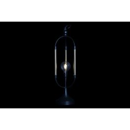 DKD Home Decor Decoración Luminosa Loft LED Metal Dorado y Negro 61 cm Alto Funciona con Pilas