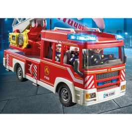 Playmobil Camión de Bomberos con Escalera Extensible 9463 Compatible con Módulo RC, Luces y Sonidos