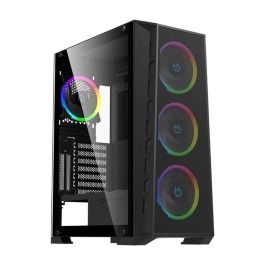 Hiditec MH12 Torre Negro, Chasis ATX E-ATX Micro ATX, USB Type-C, Panel de Vidrio Templado, Iluminación ARGB, Refrigeración Optimizada Precio: 78.78999942. SKU: B1HQTQQERB