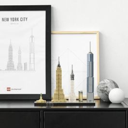 Lego Architecture Skyline - Ciudad de Nueva York con edificios Flatiron, Chrysler, Empire State, One World Trade Center y Estatua de la Libertad