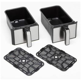 Kenwood HFM20.000MB Freidora de Aire Caliente kHealthy Twin Airfryer 8L, Doble Zona, 35-200°C