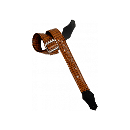 GETM Correa Guitarra Bajo Aussie Gator Caramel - Polipiel Nailon Piel Marrón Cálido Ajustable hasta 165 cm