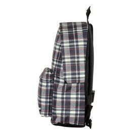 PERONA Mochila Escolar Cuadros 42,5x30x14cm con Tirantes Acolchados y Adaptable a Carro