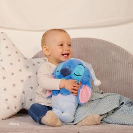SIMBA Peluche Disney Stitch Dormilón con Sonido, Movimientos y Luz 31cm – Música Relajante, Auto Apagado