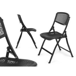Silla Plegable Negra Giftdecor 108X13CM (4 Unidades) Silla Plegable Negra Giftdecor 108X13CM (4 Unidades)