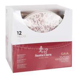 Vajilla Gaia Monaco Ivory Brillo 12Pcs - Santa Clara, Stoneware, Lavavajillas y Microondas (2 Unidades) Vajilla Gaia Monaco Ivory Brillo 12Pcs - Santa Clara, Stoneware, Lavavajillas y Microondas (2 Unidades)