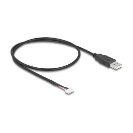 DeLOCK 12109 Cable USB 2.0 A a conector de bloque terminal de 5 pines, 0.6 m, Negro