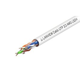 Lanview Cable de Red Cat6 U-UTP 305m LSZH Blanco, 4x2xAWG23 para Sistemas de Cableado Estructurado y Datos Alta Velocidad