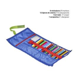 Cerdá Estuche Portatodo Accesorios Capitán América Avengers Azul, para Material Escolar, Niños 3-12 Años