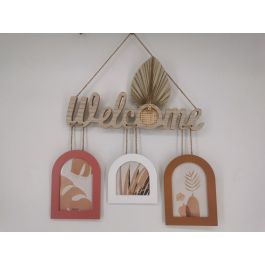 DKD Home Decor Marco Multifoto Cozy boho 22 Natural Multicolor Mdf Colgante 37 x 50 x 1.2 cm (6 Unidades)