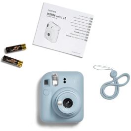 Fujifilm Cámara Instantánea Mini Instax 12 con Flash Automático y Modo Selfie - Azul Pastel