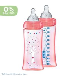 DODIE Lote de 2 botellas anticólicos Iniciación + - 330ml - BAILARIN ROSA - tetinas redondas 3 velocidades de flujo 3 DODIE Lote de 2 botellas anticólicos Iniciación + - 330ml - BAILARIN ROSA - tetinas redondas 3 velocidades de flujo 3