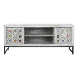 DKD Home Decor Mueble Tv Indio 130 x 56 x 40 cm Beige Gris