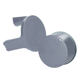 Q-connect Taburete con Ruedas Retráctiles ABS Gris Dos Niveles Soporta 150kg Ø43.5x43cm