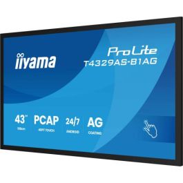 Iiyama T4329AS-B1AG Monitor Interactivo All-in-One PCAP 43" 4K UHD Táctil Android 14, 500cd/m², WiFi, HDMI, USB-C 24/7