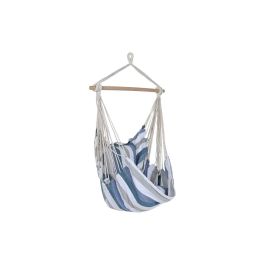 DKD Home Decor Silla Colgante para Terraza y Jardín, Rayas Azul y Blanco, Algodón Poliéster, Capacidad 100kg, 100x60x135 cm Precio: 41.50000041. SKU: S3042448