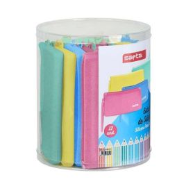 Safta Bolso Escolar Portatodo Plano de Silicona con Cremallera Colección Glitter - Set de 12 Unidades Surtidas 195x230 mm Precio: 48.50000045. SKU: S4300103