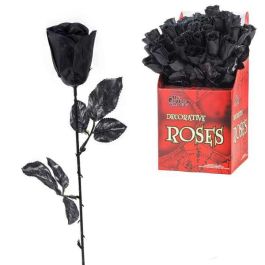My Other Me Rosa Negra de Poliéster 43 cm, 24 Piezas en Caja Expositora 22x22x46 cm