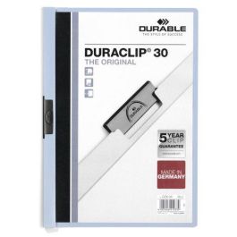 Durable Carpeta Duraclip Dossier con Pinza Lateral para 30 Hojas, DIN A4, Azul, Polipropileno, Portada Transparente y Contraportada Opaca Precio: 1.98999988. SKU: B1D33SJXSH
