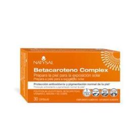 NATYSAL Betacaroteno Complex 30 Cápsulas con Vitamina A, E, Niacina y Cobre para Piel y Exposición Solar Precio: 14.4999998. SKU: B176W6LFMP