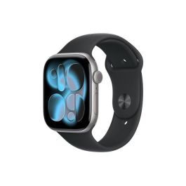 Apple MEV44QL/A Watch Series 11 GPS 46mm Gris Espacial Correa Deportiva Negra (M/L) con 5G y Sensores Avanzados