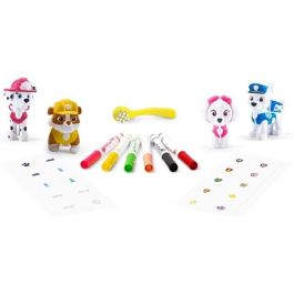 Crayola 74-0290 Washimals Patrulla Canina Set 4 Mascotas Decorar y Lavar Chase, Rubble, Marshall, Skye + Rotuladores Cepillo Pegatinas +3 Años