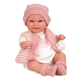 Muñeca elegance 35 cm babyto rosa c/mecanismo risa try me