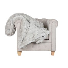 Manta Urban DKD Home Decor Gris Claro 240 x 1 x 220 cm