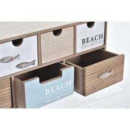 DKD Home Decor Joyero Atlantico Marron Turquesa 40 x 16 x 19 cm