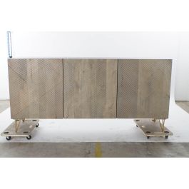 DKD Home Decor Buffet Gris Dorado 45 x 75 x 160 cm