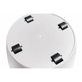 Elho 5643504015041 Juego 2 Maceteros Redondos Bruselas con Ruedas Ø35xH33cm y Ø39xH36.5cm, 55L, Blanco