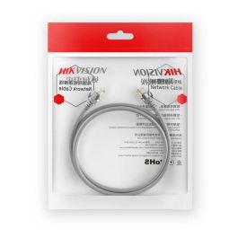 Hikvision Cable Red CAT6 U/UTP 24AWG CU 0.5m Gris - Cobre, Plug Oro, Alto Rendimiento Fluke para 1000BASE-T Gigabit Ethernet