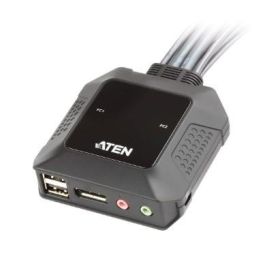 Aten CS22DP Interruptor KVM USB y DisplayPort, Resolución 2560x1600, Negro